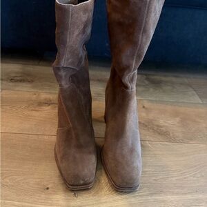 Dolce Vita Tan Suede Heeled Boots